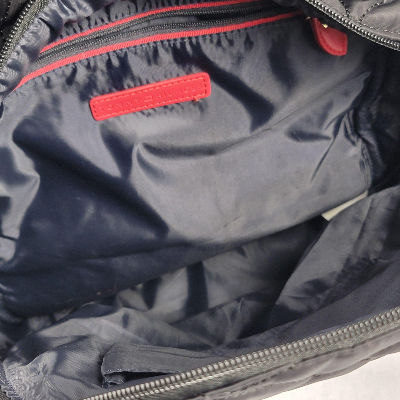 Tommy Hilfiger Backpack Womens Black Quilted Mini Bag Nylon Lightweight 69J901012