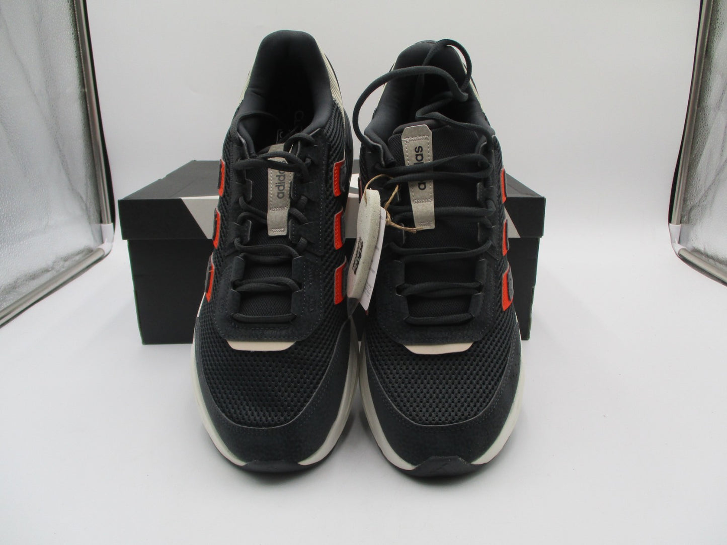 Adidas Astrastar Cloudfoam Black Gray Orange Men’s Sz 12 JQ60774