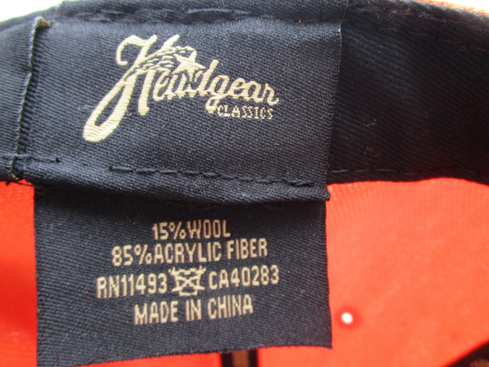 Detroit Stars Hat Cap Fitted Mens 7 Orange Navy Negro Leagues Baseball Headgear11