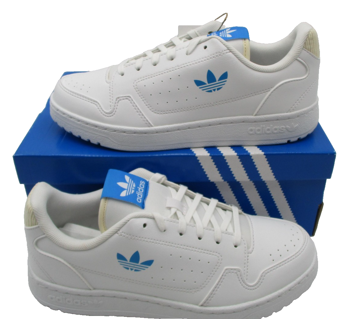 Adidas NY 90 J Shoes Girls Size 5 White Blue Originals Casual Sneakers GZ18752