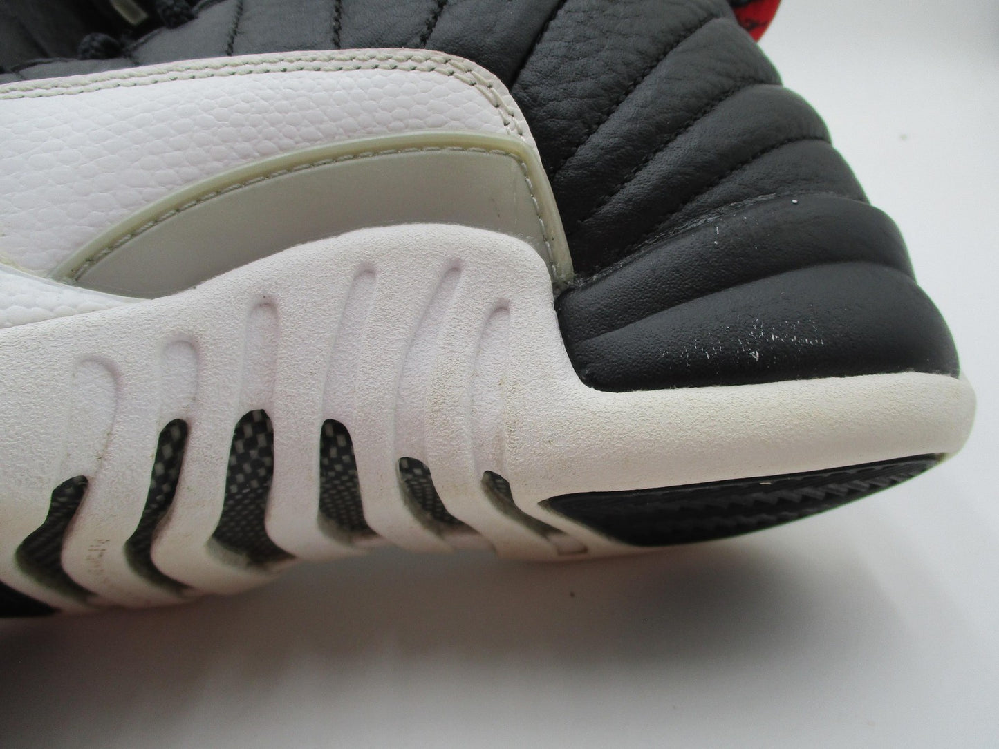 Air Jordan 12 Retro Playoffs Shoes Youth 5.5Y Black White Sneakers 153265-00611