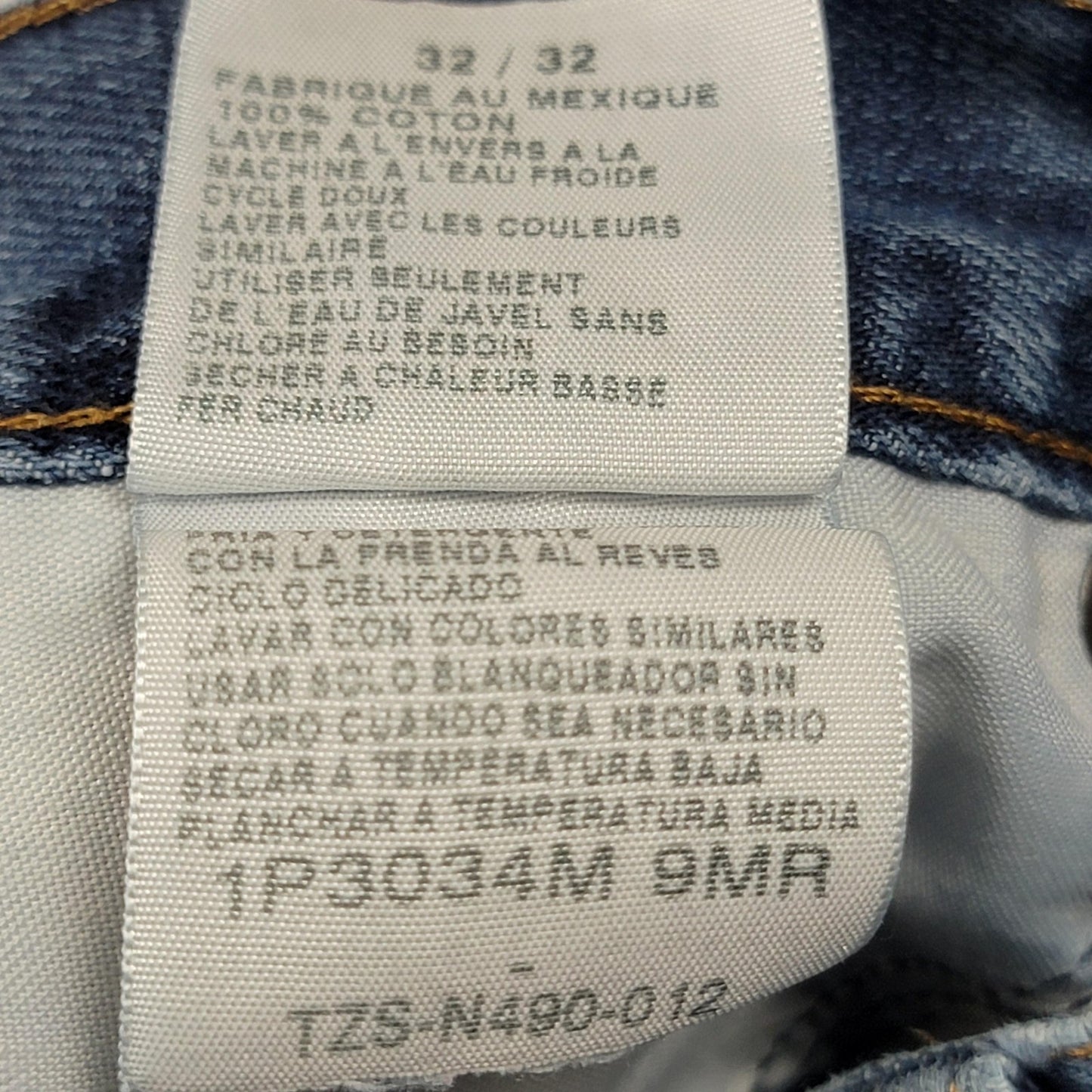 Nautica Jeans Mens 32x32 Blue Straight Fit Denim 5 Pocket Classic 1P3034M