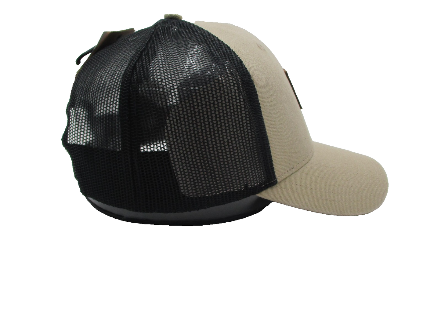 Quiksilver Hat Cap Snap Back Mens One Size Beige Black Trucker Mesh Logo Patch3