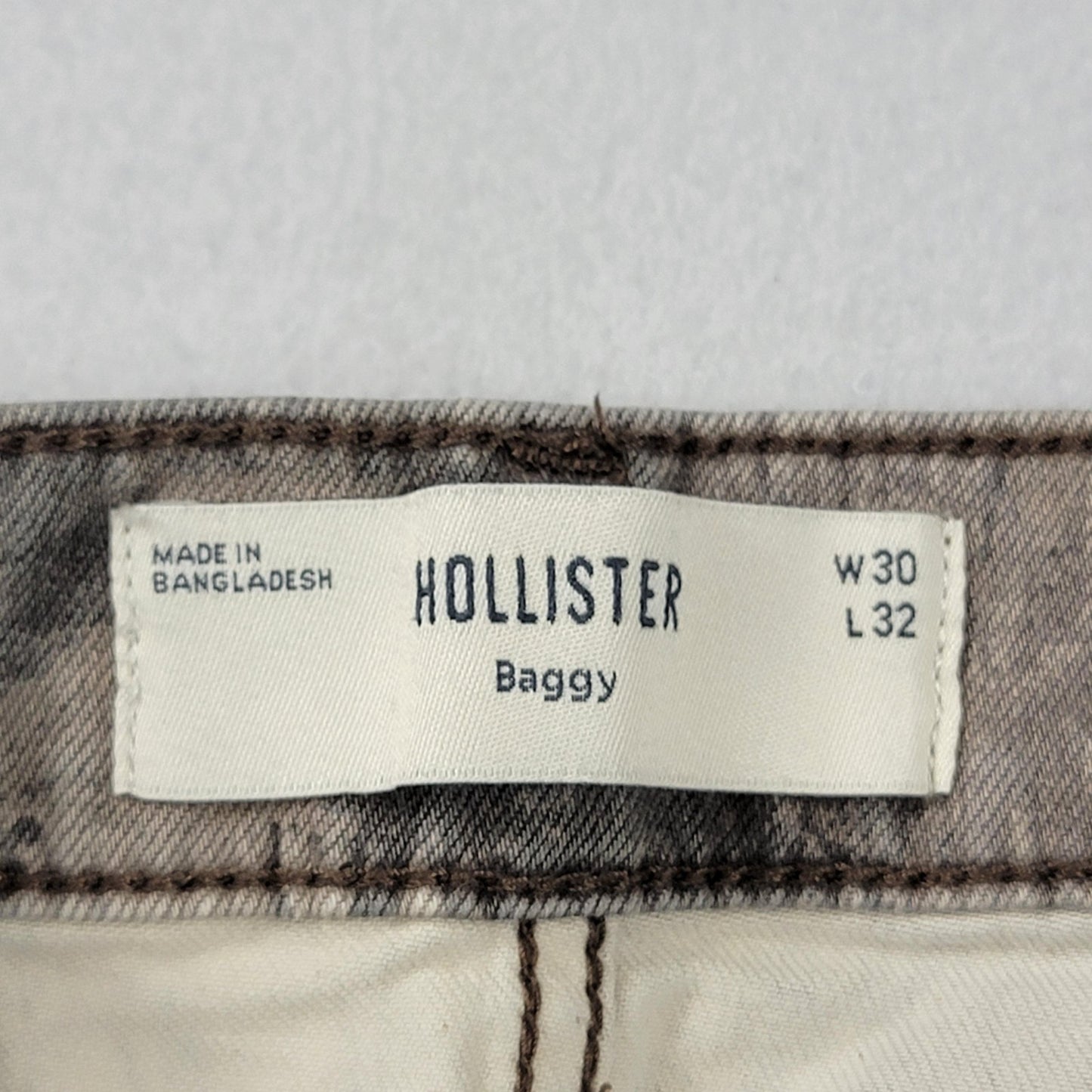 Hollister Jeans Men 30x32 Gray Camo Baggy Strait Leg Streetwear 6602220555 11822