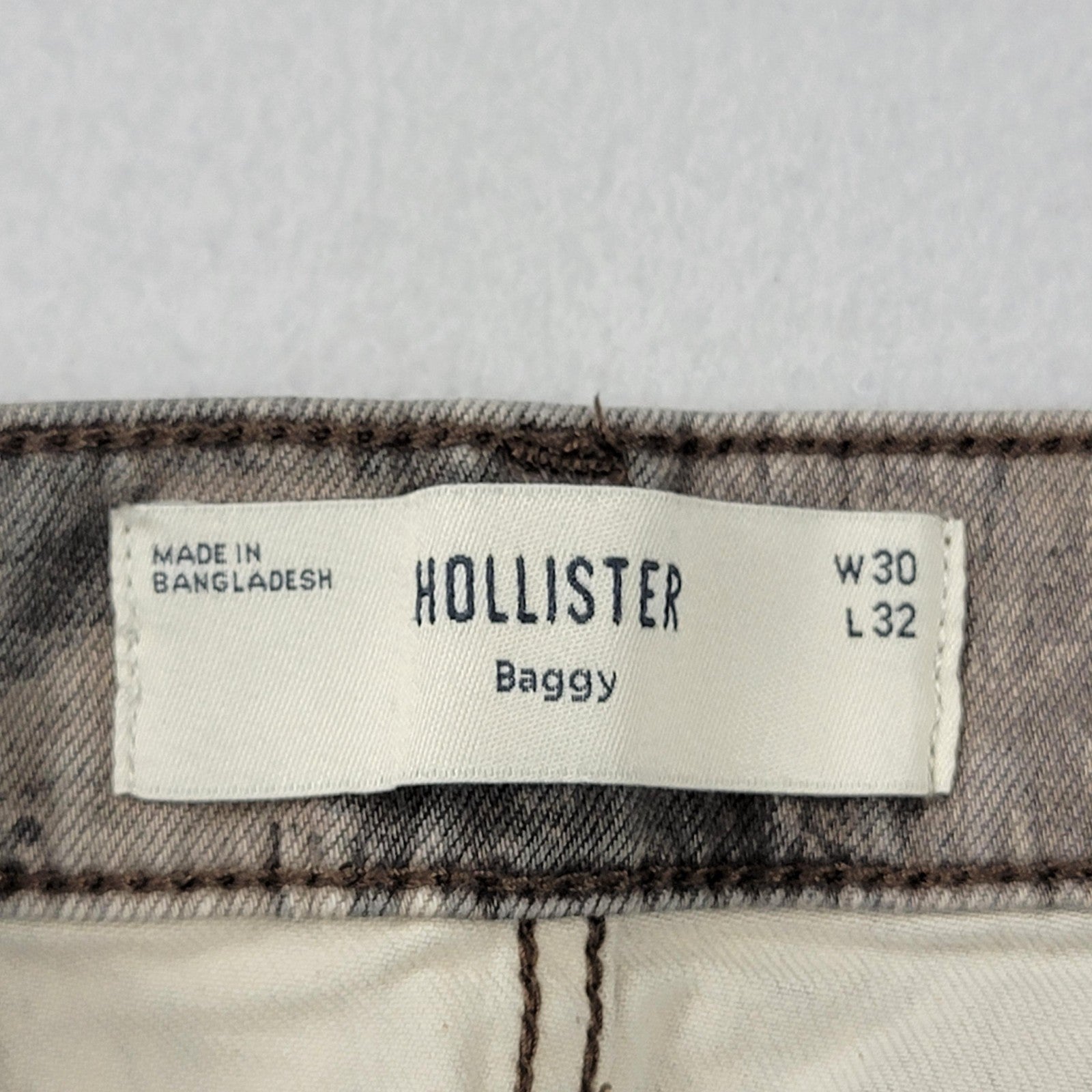 Hollister Jeans Men 30x32 Gray Camo Baggy Strait Leg Streetwear 6602220555 11822