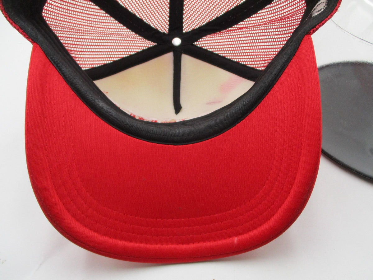 Crowns By Lids Hat Cap Snap Back Mens One Size Red Rich Broke Boy Trucker Mesh8