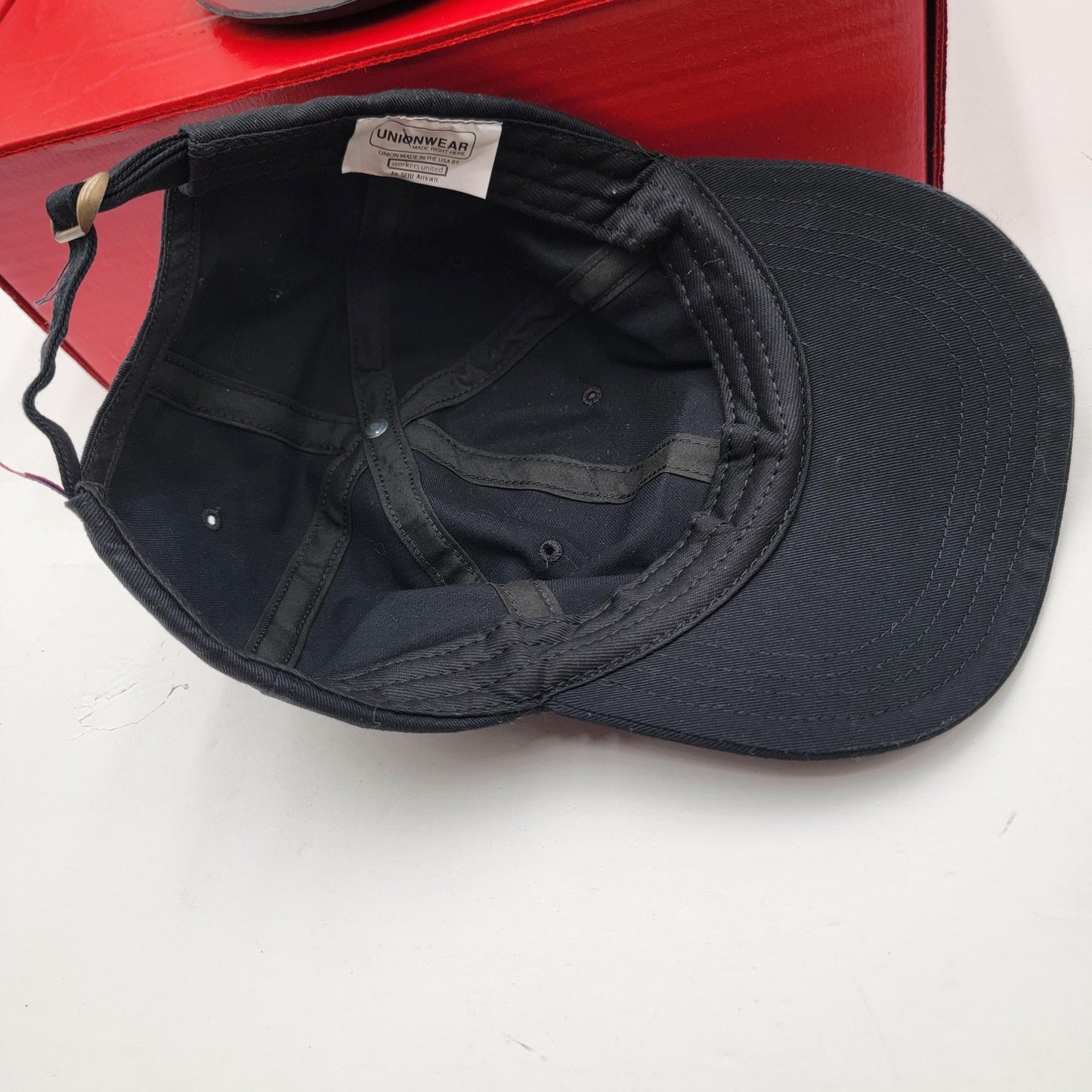 Workers To The Front Hat Cap Strap Back Black Unionwear Unite Here Mens USA Made6