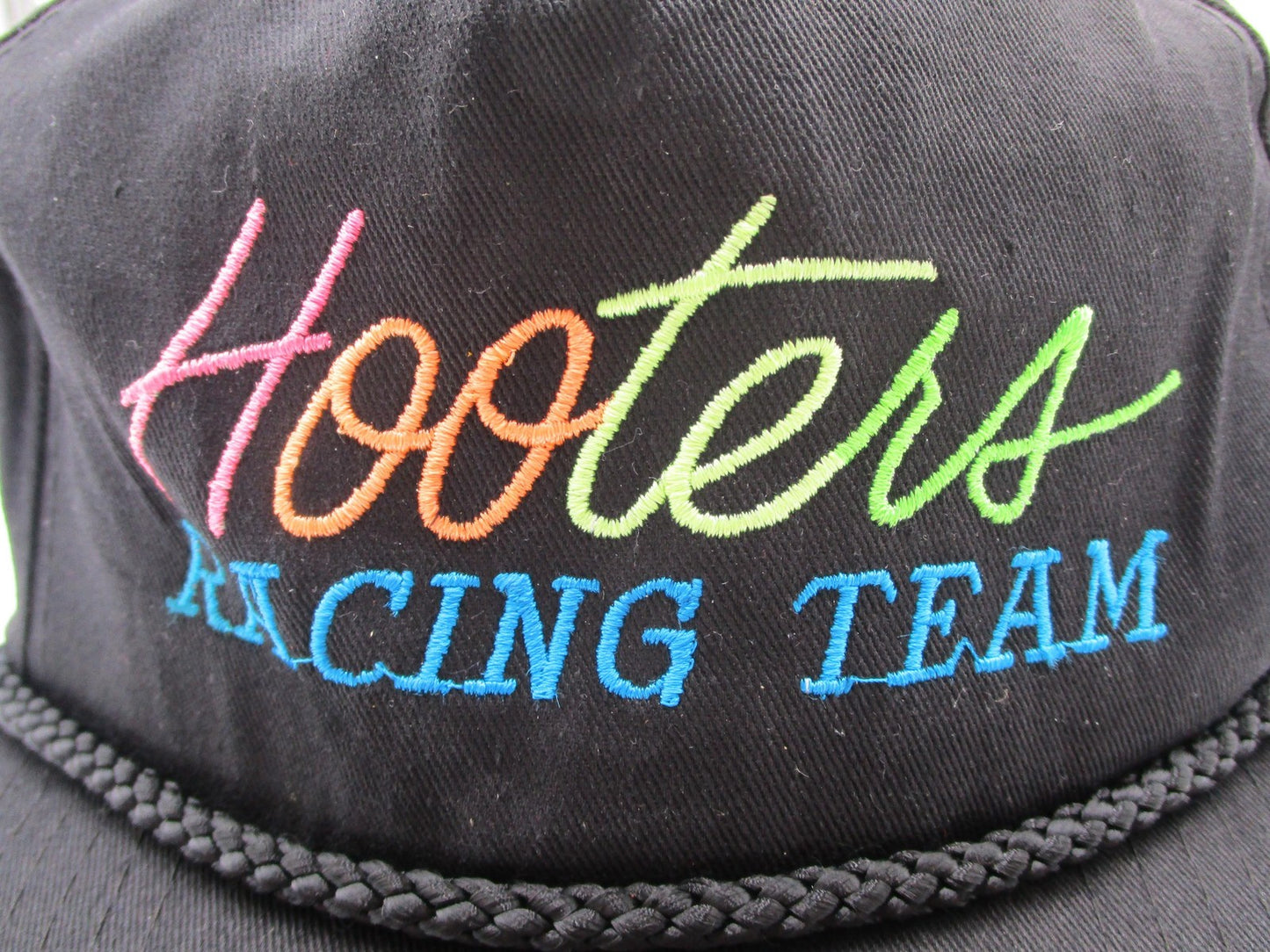Hooters Racing Team Hat Cap Snap Back One Size Black NASCAR Auto Racing Mens4