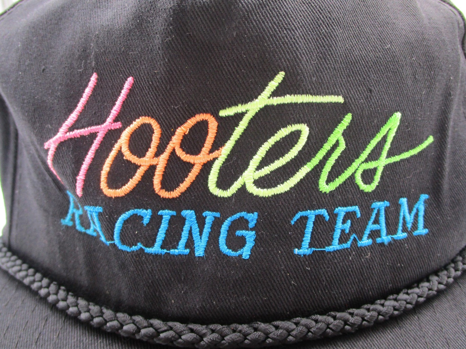 Hooters Racing Team Hat Cap Snap Back One Size Black NASCAR Auto Racing Mens4