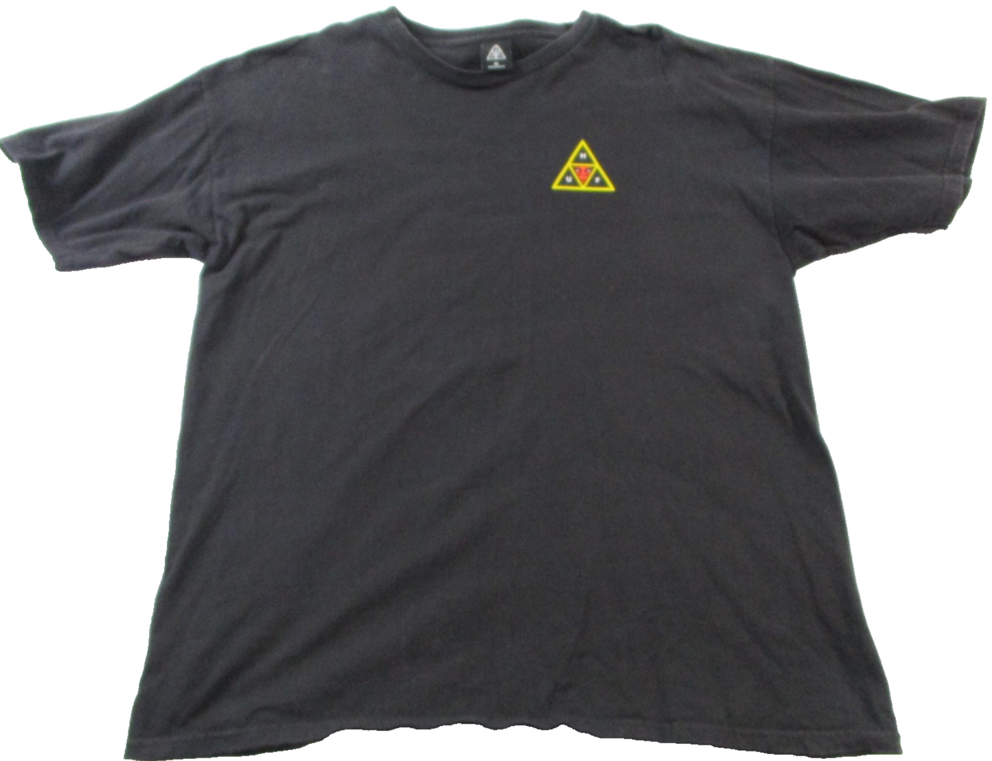 HUF Shirt Mens XL Black Triple Triangle Graphic Skate Streetwear Logo Tee 15550