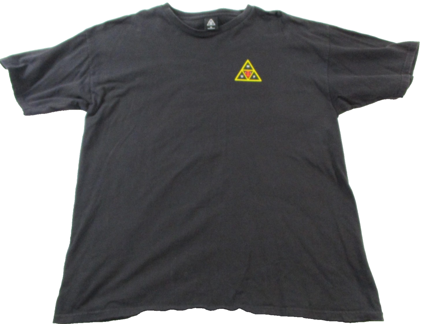 HUF Shirt Mens XL Black Triple Triangle Graphic Skate Streetwear Logo Tee 15550