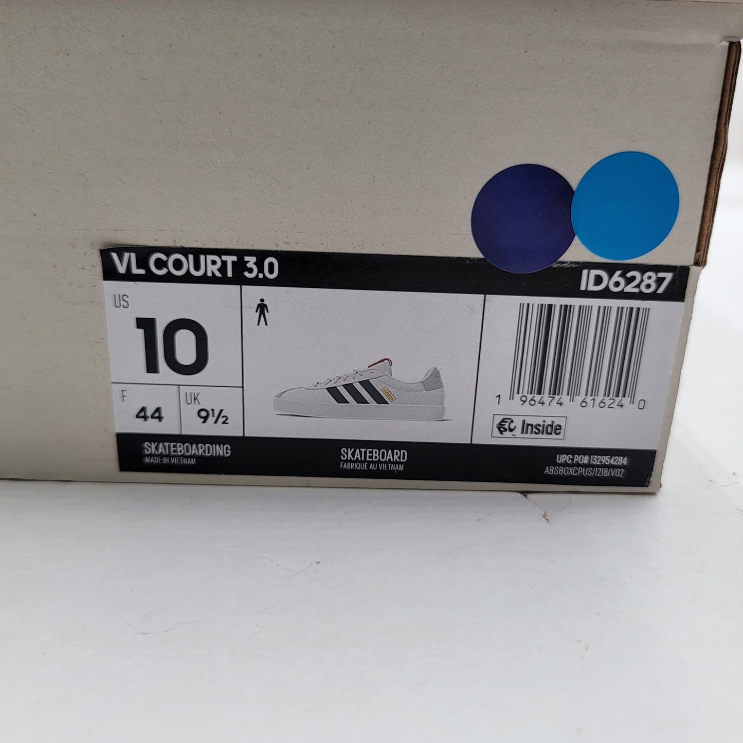 Adidas VL Court 3.0 White Dark Blue  Size 10  New!8