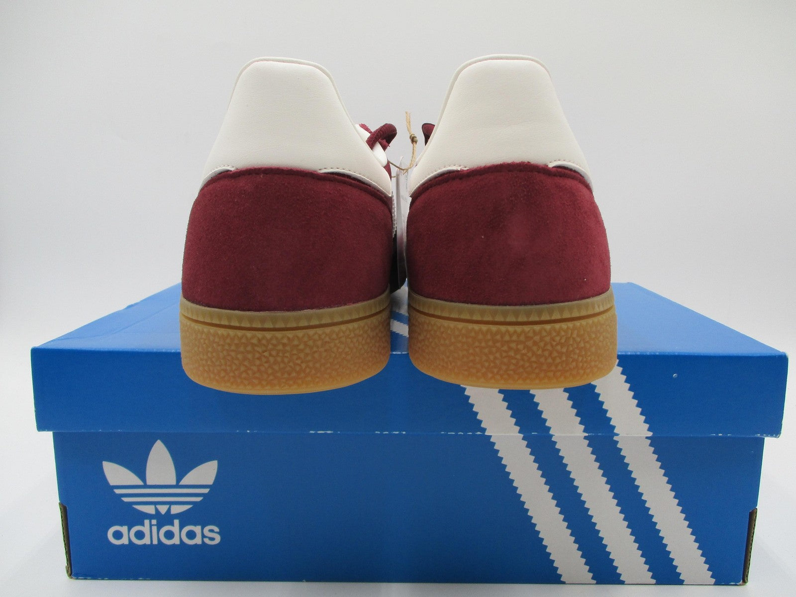 Adidas Handball Spezial Shoes Mens Size 10 Burgundy White Gum Suede JH54398