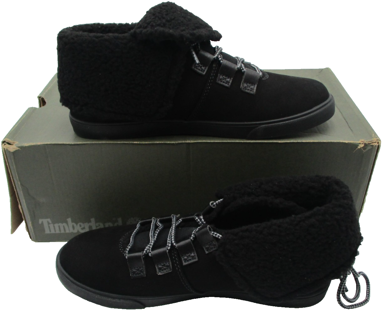 Timberland Dausette Fleece Fold Down Snow Boots Womens Size 7.5 Black Nubuck3
