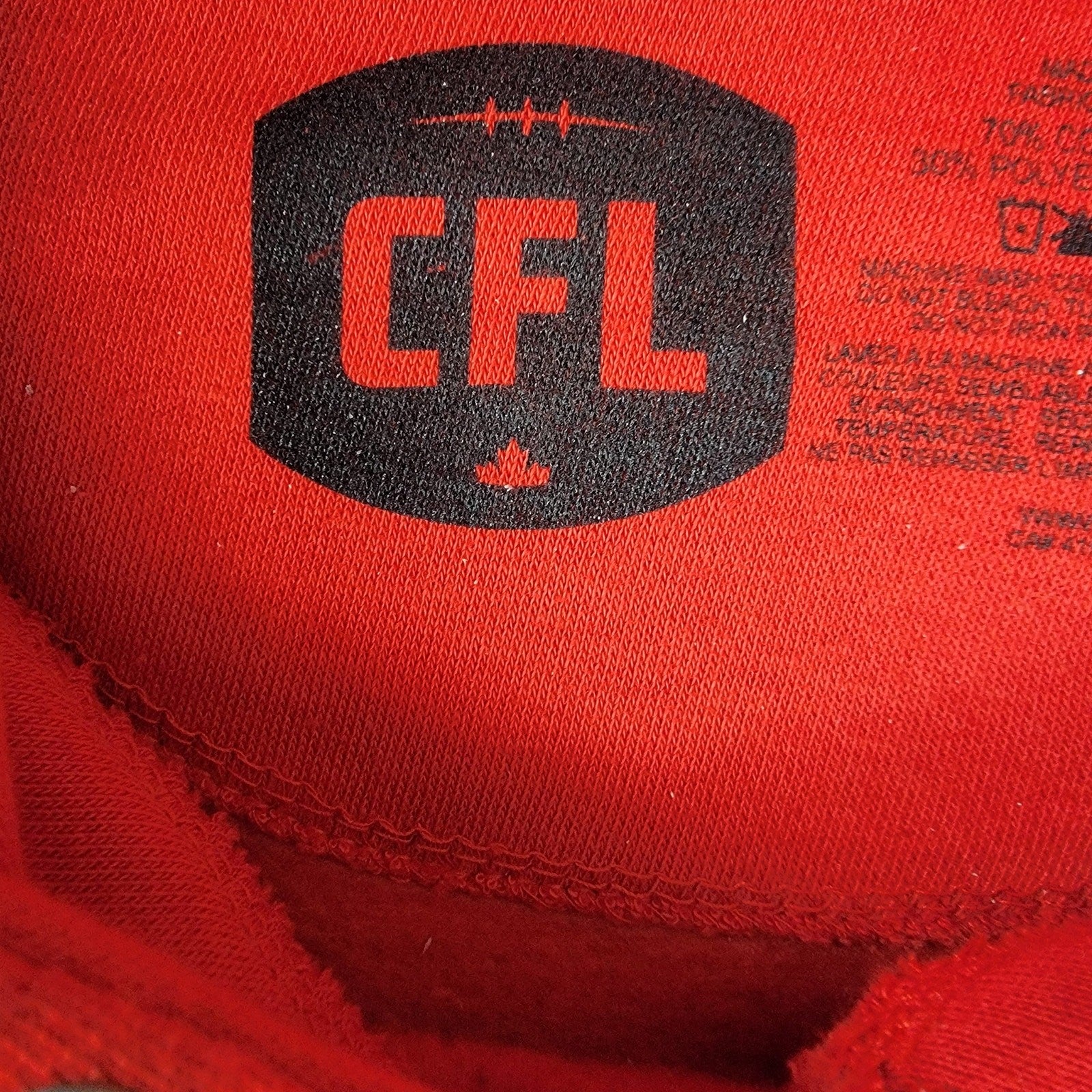 Ottawa RedBlacks Hoodie Red Sz M Canadian Football League