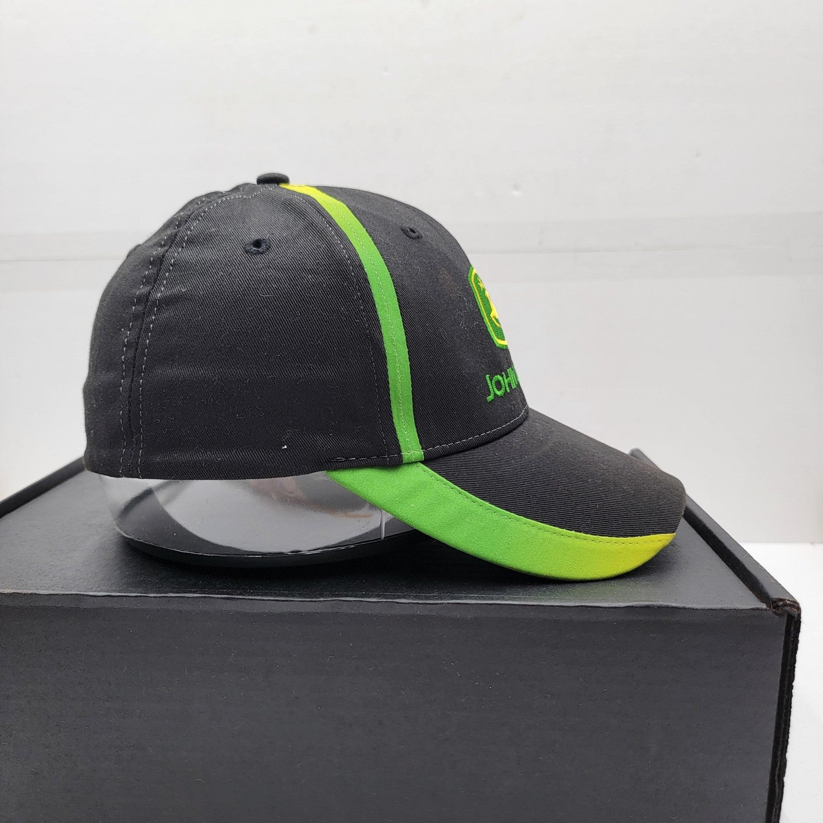 John Deere Hat Cap Snap Back Black Green Embroidered Mens Tractor Farming Logo4