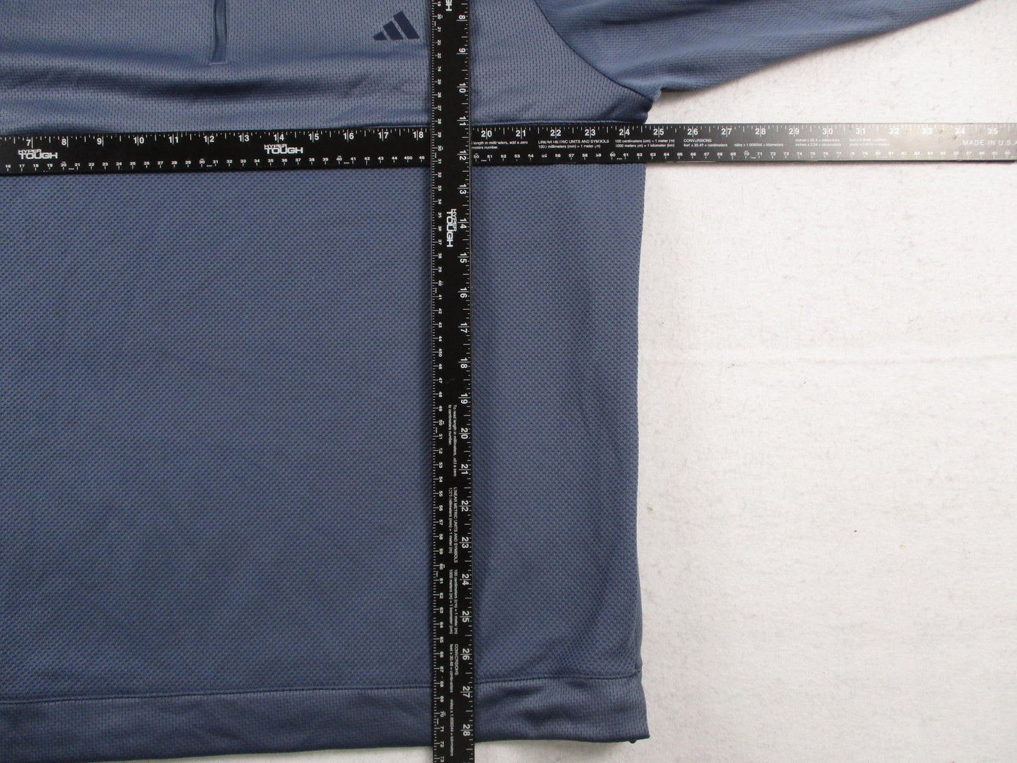 Adidas Golf Sweatshirt Mens XL Blue Textured 1/4 Zip Q Zip Pullover IU4695 NWT5