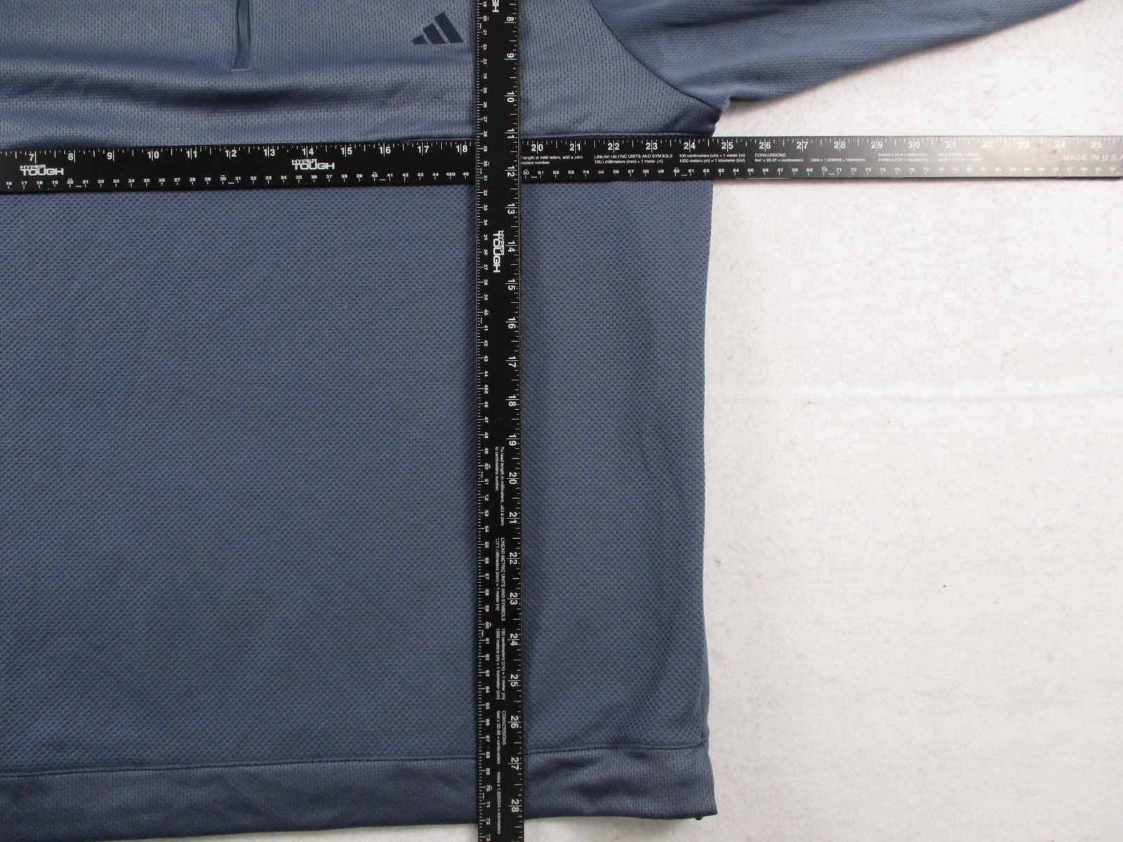 Adidas Golf Sweatshirt Mens XL Blue Textured 1/4 Zip Q Zip Pullover IU4695 NWT5