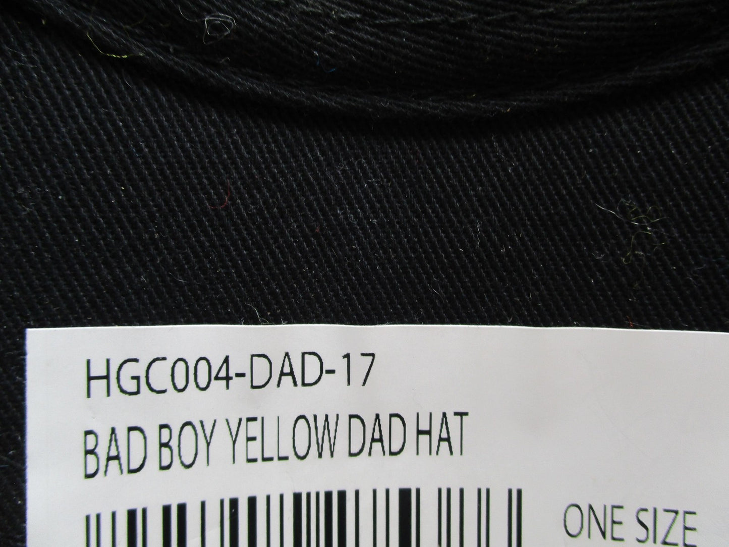 Headgear Classics Bad Boy Hat Cap Strap Back Mens One Size Yellow Black Dad6