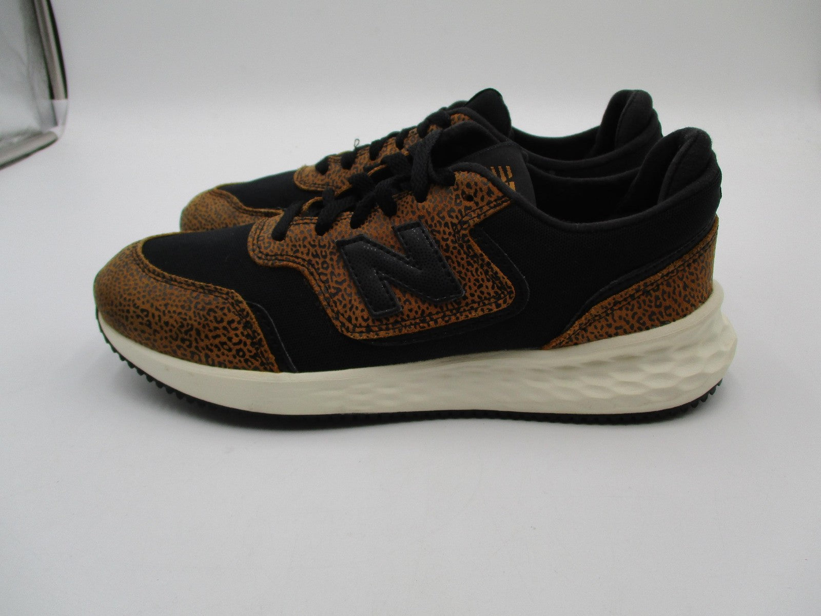 New Balance X-70 Shoes Womens Size 7 Brown Animal Fresh Foam Sneakers WSX70THD4