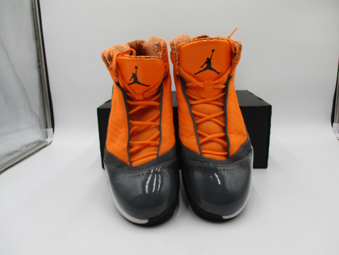 Jordan Shoes Men Sz 11.5 Orange Gray High Top Basketball Sneakers 580590801 1H54