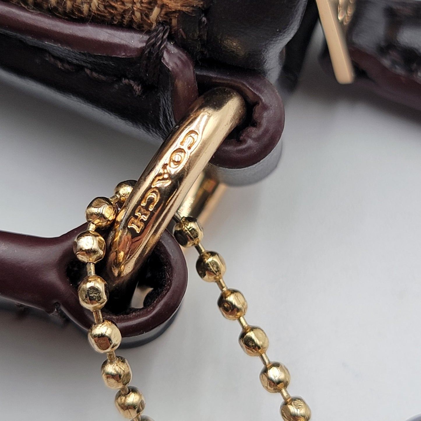 Coach Signature Crossbody Bag Brown Canvas Leather Trim F299608