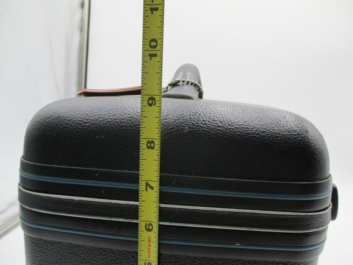 American Tourister Black 13" Hard Train Case Locking Women Cosmetic Makeup Bag16