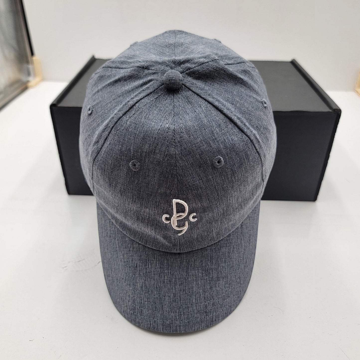 Pukka Hat Cap Strap Back Gray Heather Embroidered PG Logo Golf Athletic Mens3