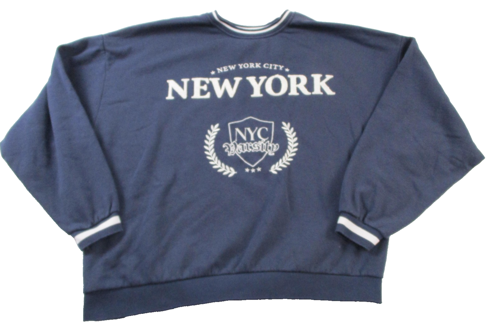 Aeropostale Sweatshirt Mens XL Blue Pullover Fleece Crewneck New York Varsity0