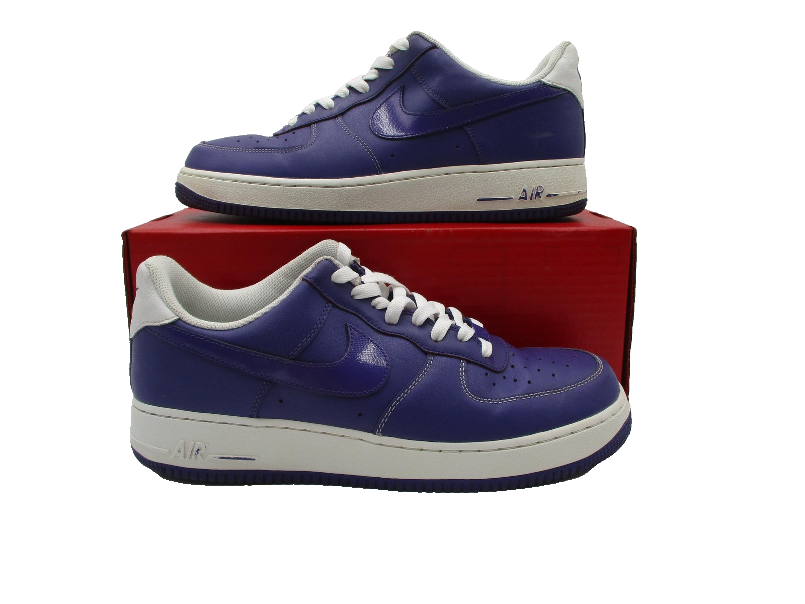 Nike Air Force 1 Shoes Mens Size 10 Purple White Low Court Purple Sneakers 1K50