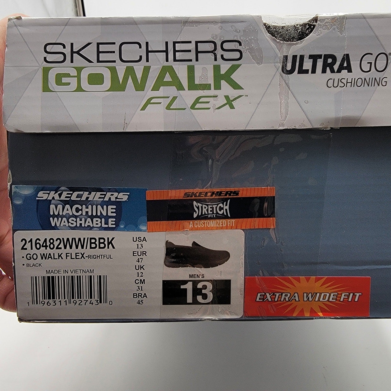 Skechers Go Walk Flex  Rightful Mens Sz 13 Slip in 216782WW/BBK6
