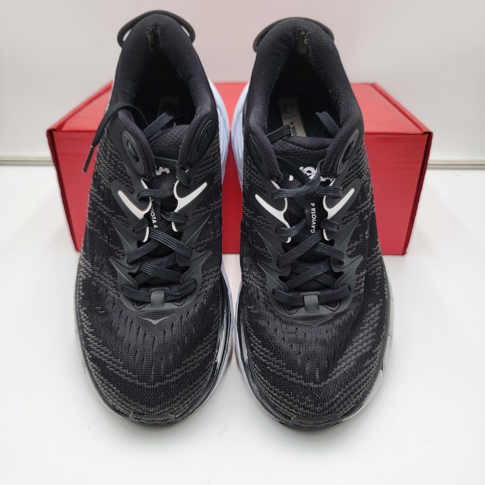 Hoka One One Gaviota 4 Wide Running Shoe Sneaker Black White Women's 9.5D