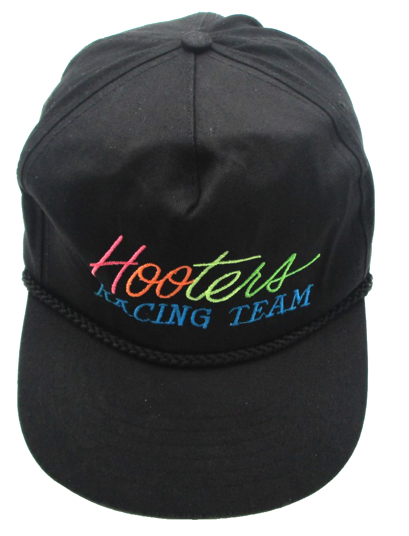 Hooters Racing Team Hat Cap Snap Back One Size Black NASCAR Auto Racing Mens3