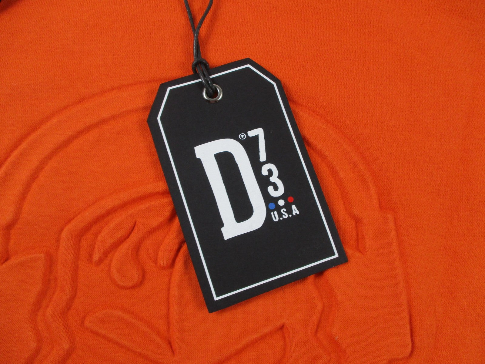 D73 USA Hoodie Mens 2XL Orange Skull Hot Wheels Pullover Fleece Sweatshirt 12904