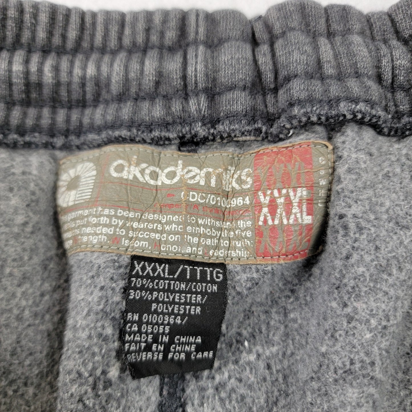 Akademiks 0007 Grey Sweatpants Joggers Men’s XXXL 3XL Elastic Waist Pockets 4182