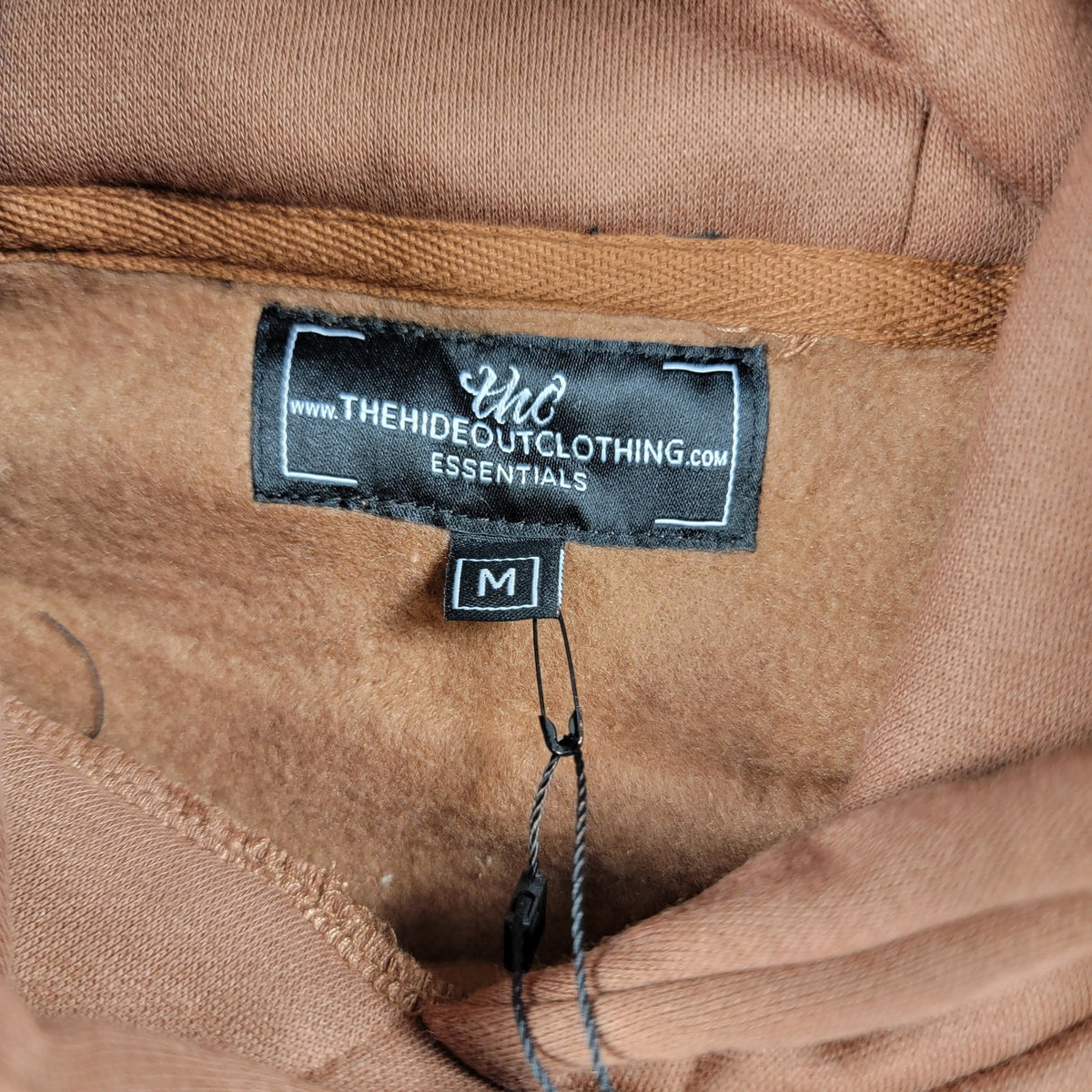 The Hideout Clothing THC Essentials Hoodie Size Medium Brown NWT2