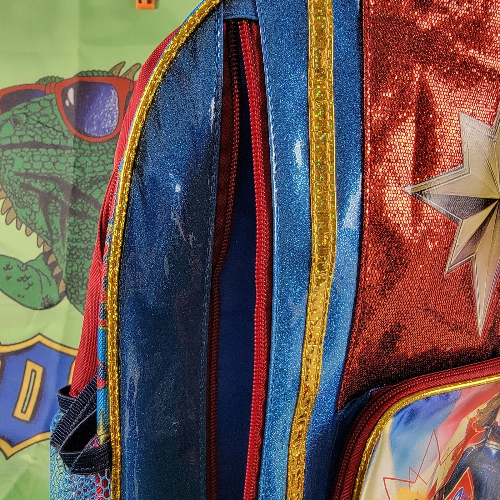 Marvel Captain Marvel Kids Backpack Higher Further Faster Bioworld New6