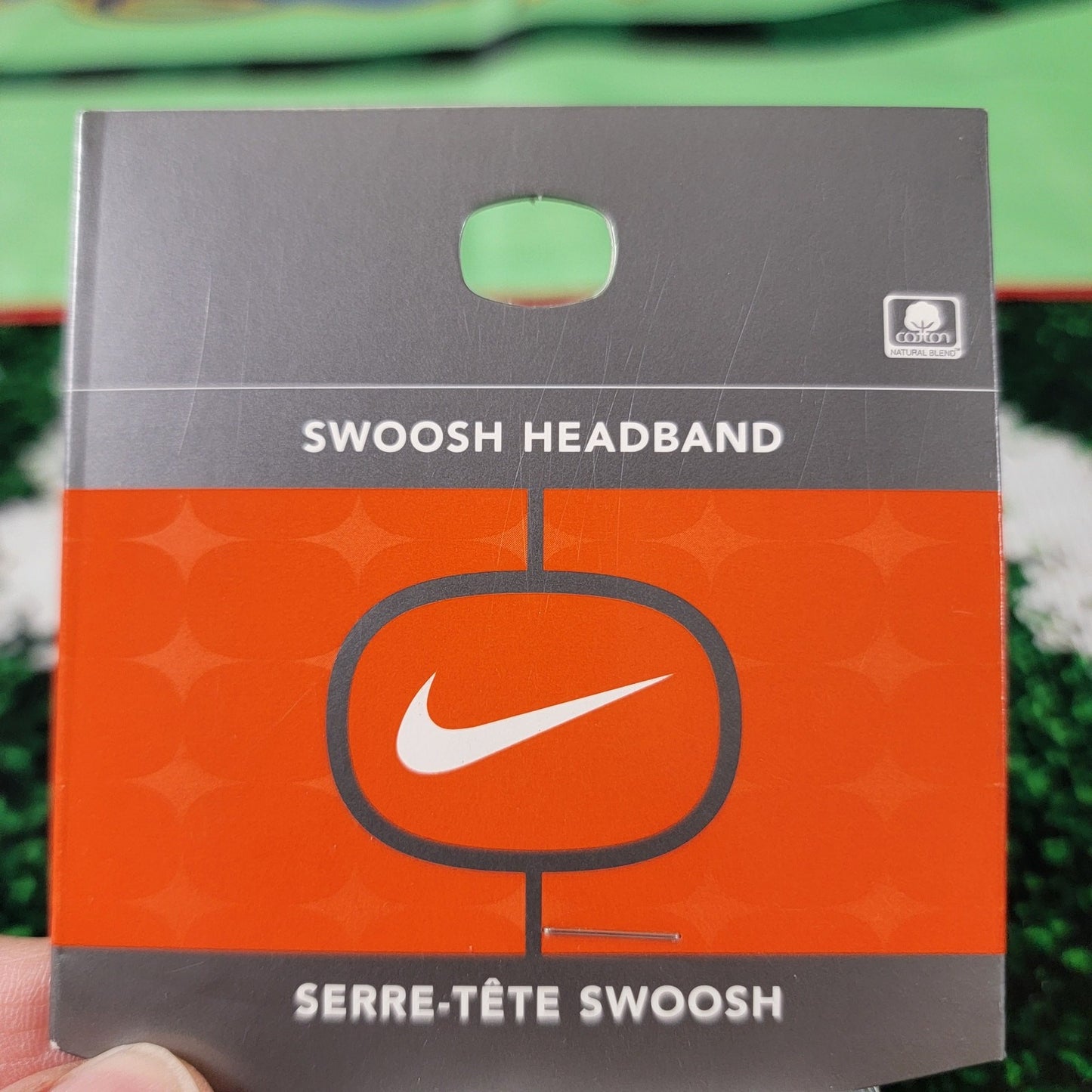 Vintage Nike Sweat Headband White with Red/Black Swoosh NEW1
