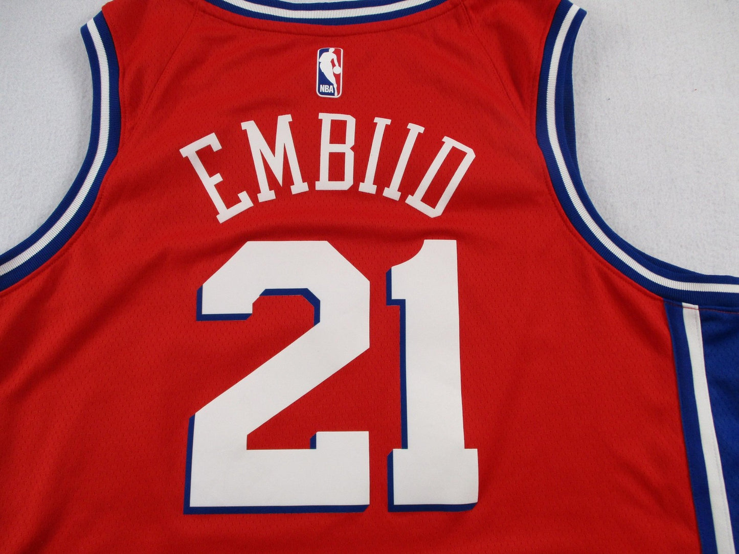 Philadelphia 76ers Jersey Mens XL Red NBA Basketball Joel Embiid Nike Swingman11