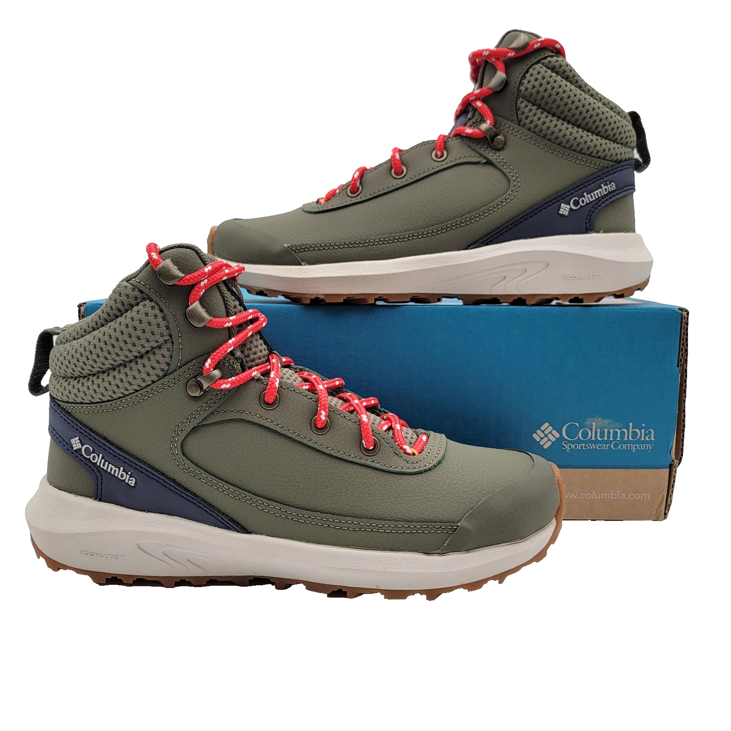 Columbia Trailstorm Peak Mid Women’s 7 Stone Green Hiking Boots New in Box0