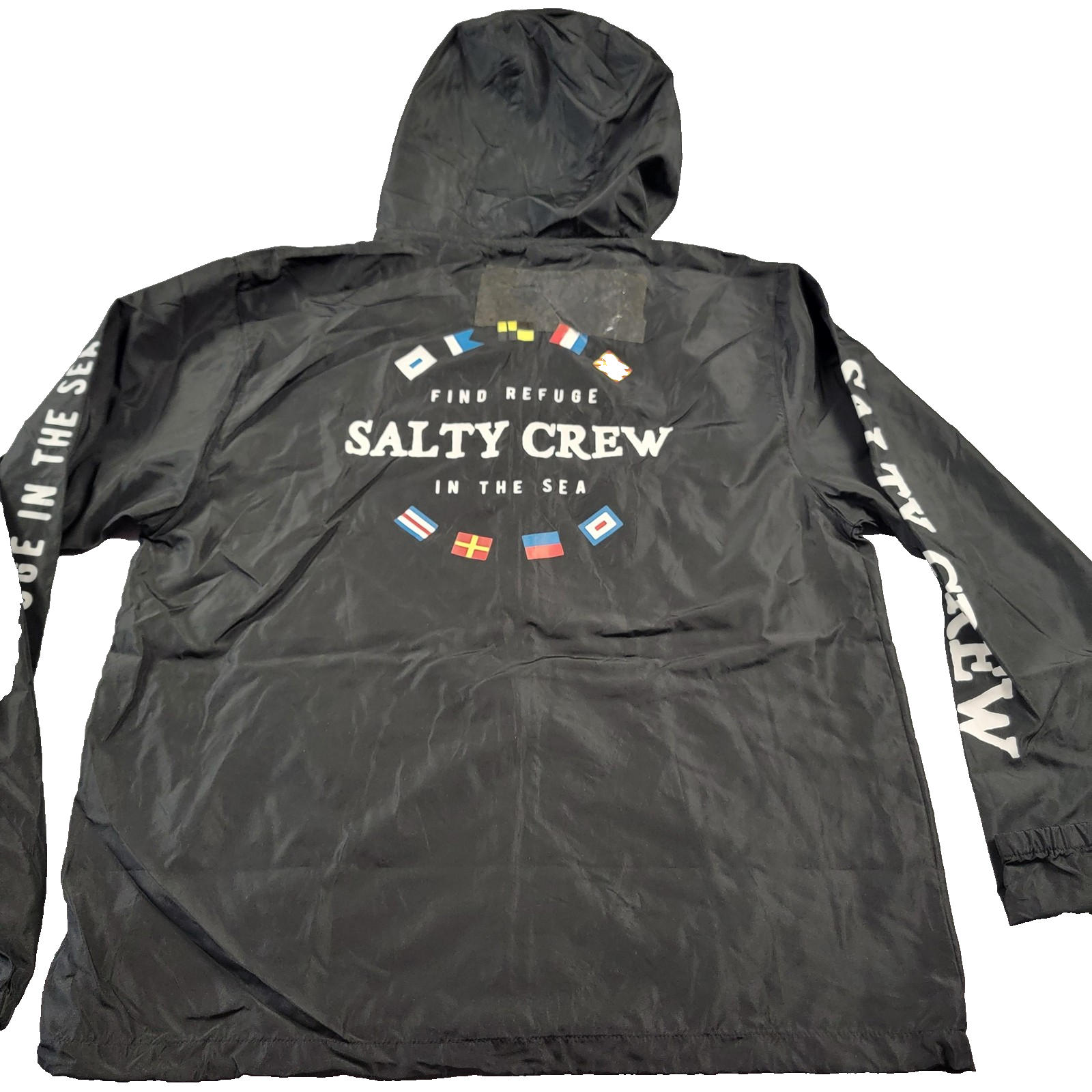 2 Pack Bundle Salty Crew Jacket Mens XL Black Hooded Windbreakers