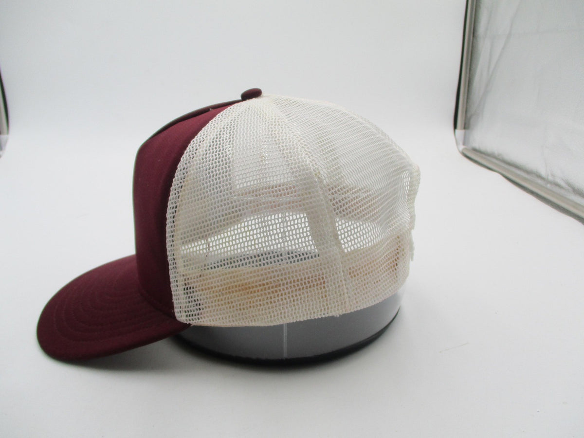 MacGregor Hat Cap Snap Back Mens One Size Red White Mesh Trucker Baseball3