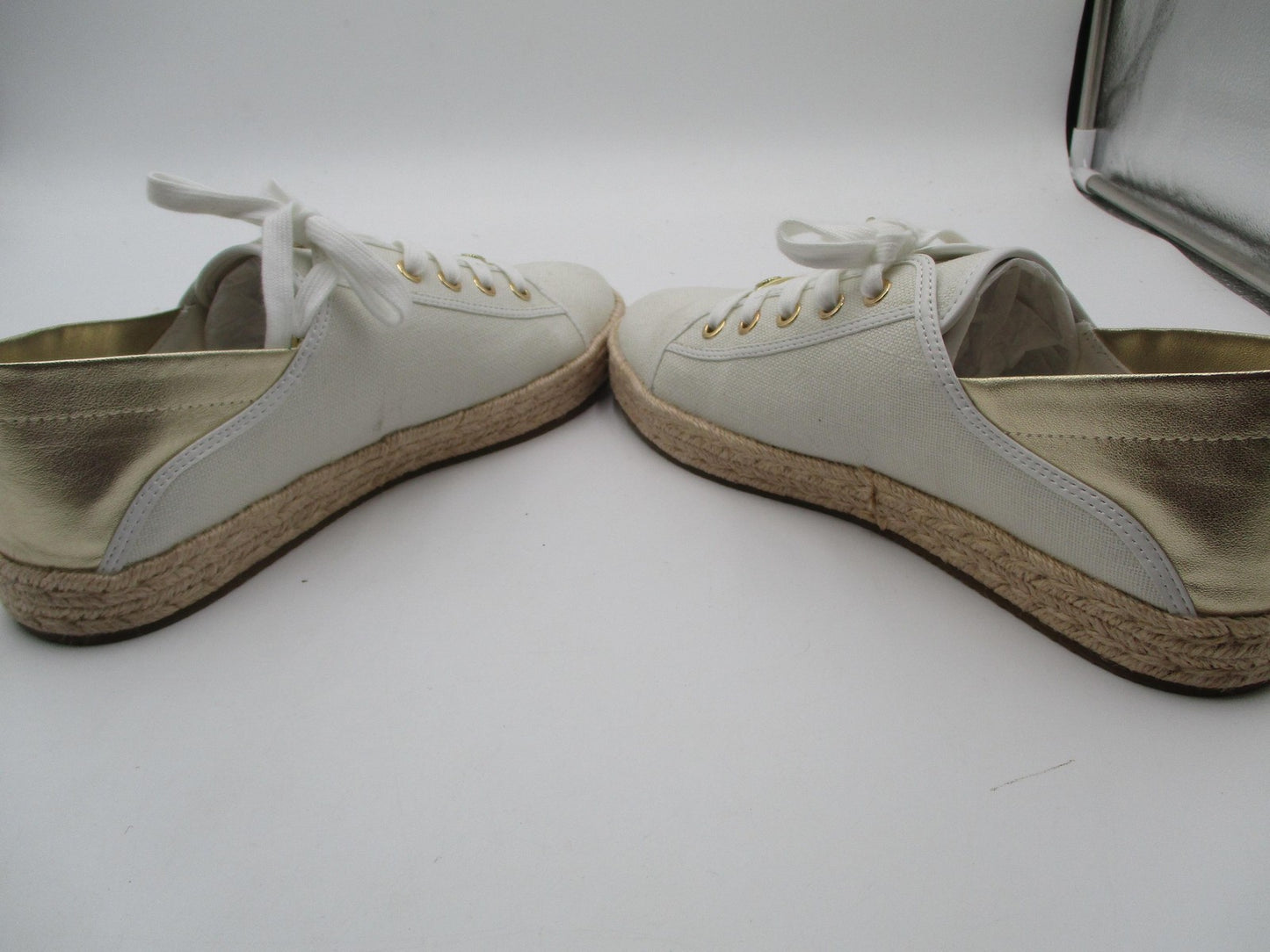 Michael Michael Kors Shoes Womens Size 9 White Canvas Libby Slide 43T1LBFP1D4