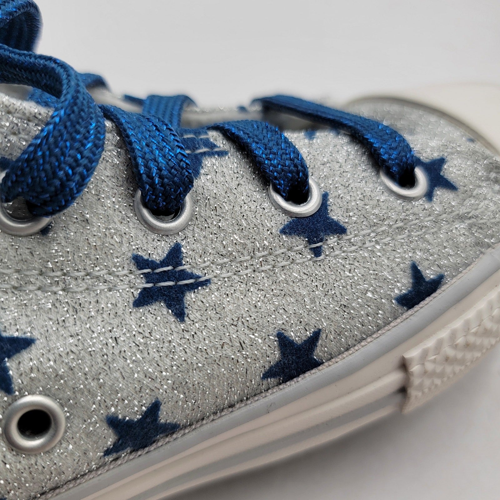 Converse CTAS High 'Glitter Blue Stars' Sz 4Y - New6