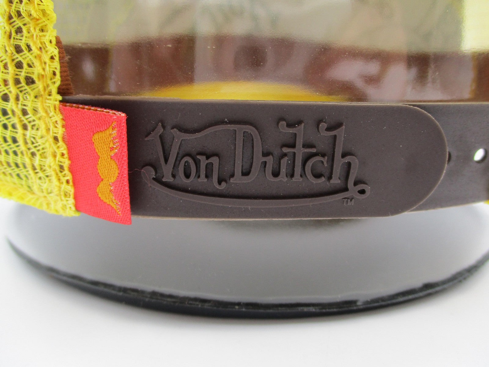 Von Dutch Hat Cap Snap Back Mens One Size Orange Yellow Camo Trucker Mesh3