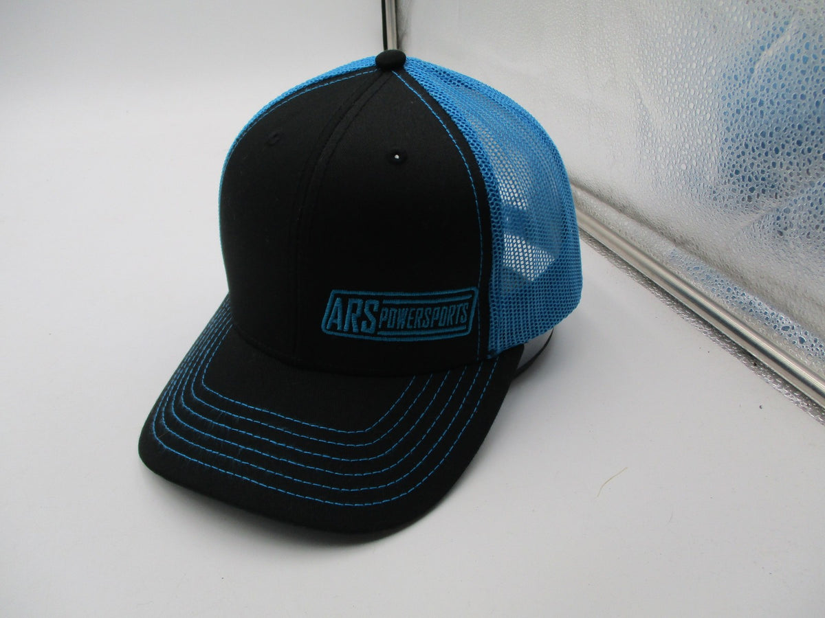 ARS Powersports Hat Cap Snap Back Mens One Size Black Mesh Trucker Otto 112-12