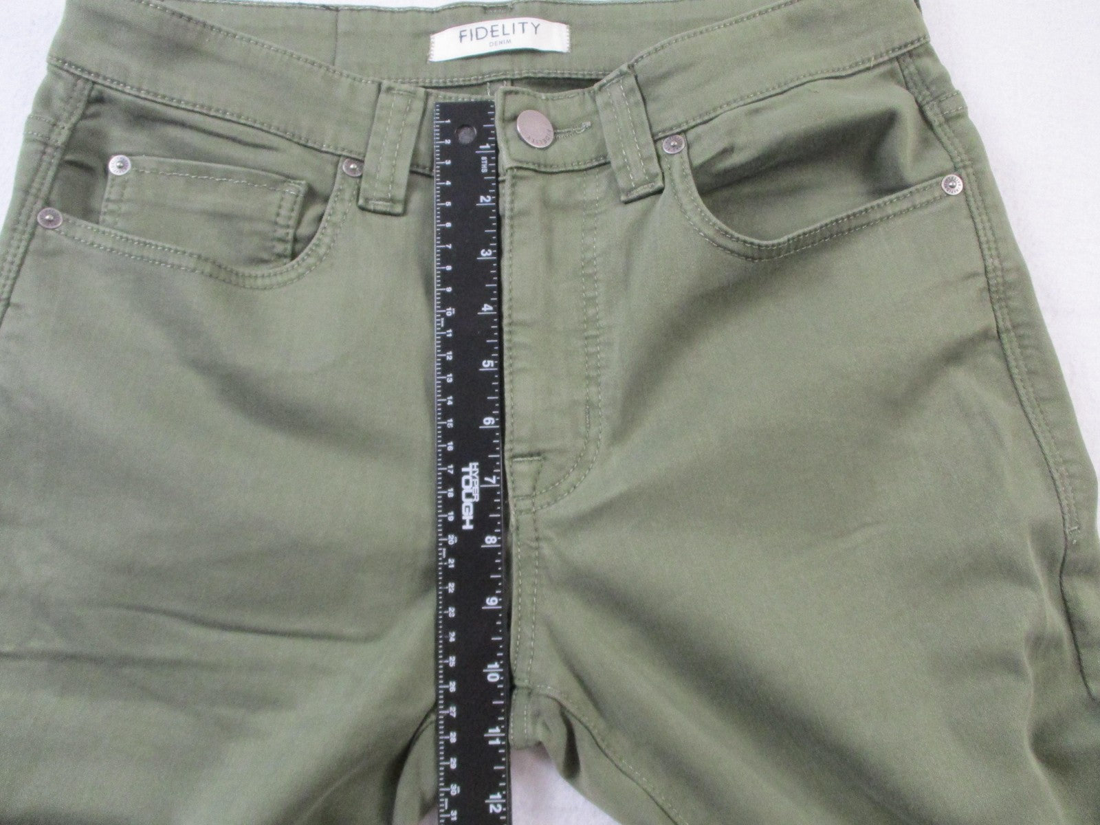 Fidelity Denim Jeans Mens 32x32 Green Slim Straight Stretch Denim Pants