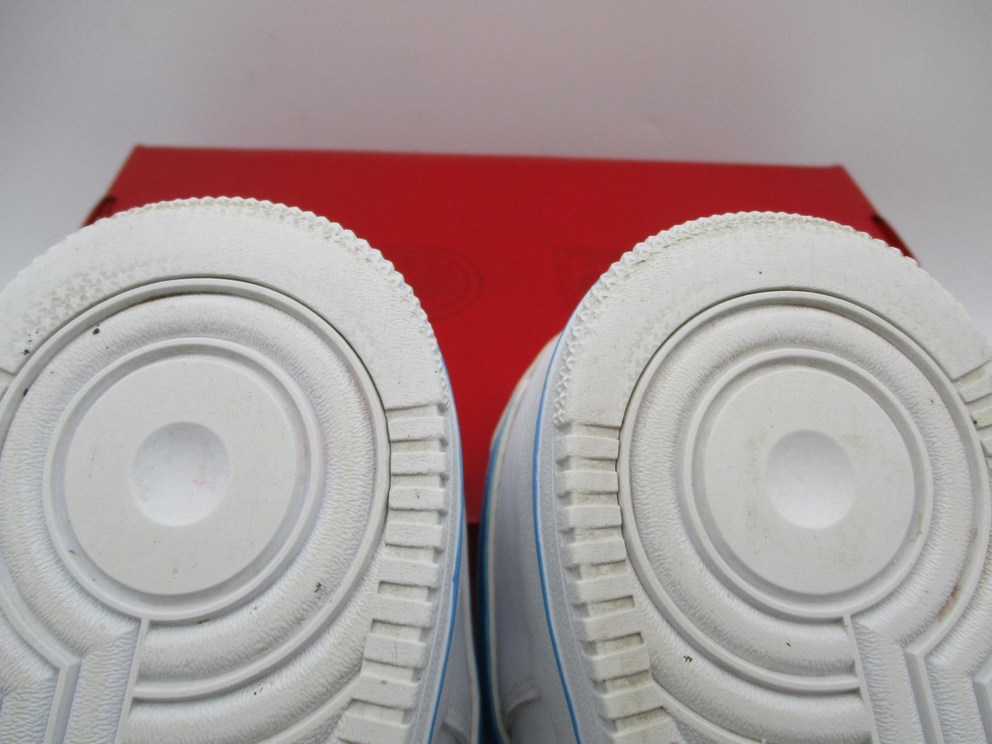 Nike Air Force 1 Low Shoes Men Sz 14 White Blue Leather Low Top AF1 Classic 1E712