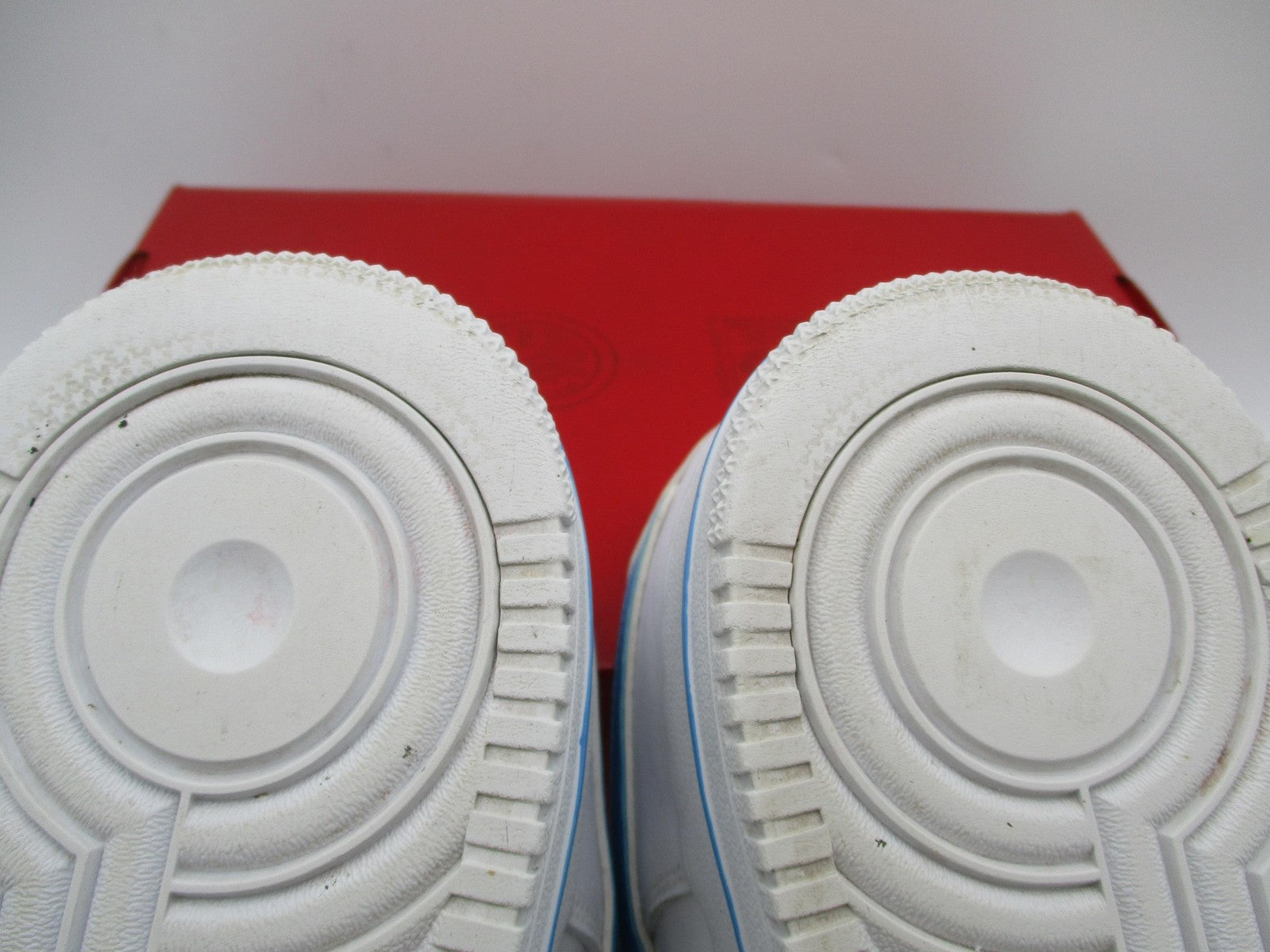 Nike Air Force 1 Low Shoes Men Sz 14 White Blue Leather Low Top AF1 Classic 1E712