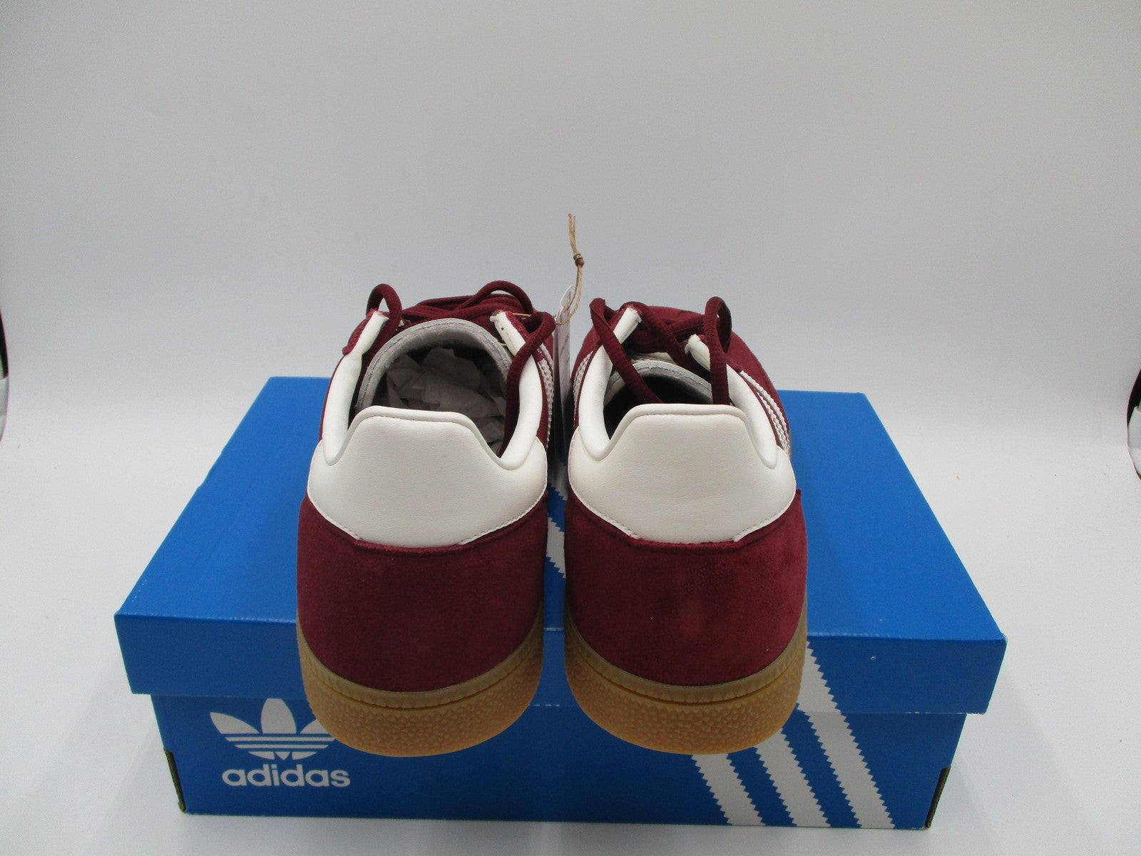 Adidas Handball Spezial Shoes Mens Size 10 Burgundy White Gum Suede JH54399